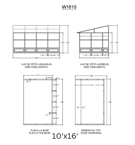 Gazebo Penguin - Florence Slate Wall Mounted Solarium Polycarbonate Roof