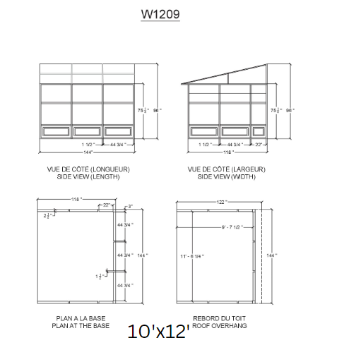 Gazebo Penguin - Florence Slate Wall Mounted Solarium Polycarbonate Roof