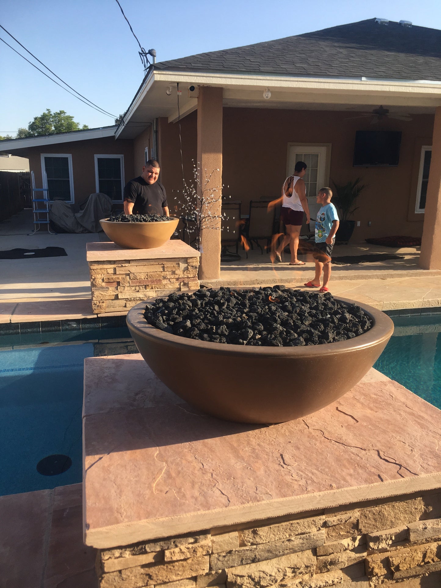 Sedona 27-Inch Concrete Round Fire Bowl