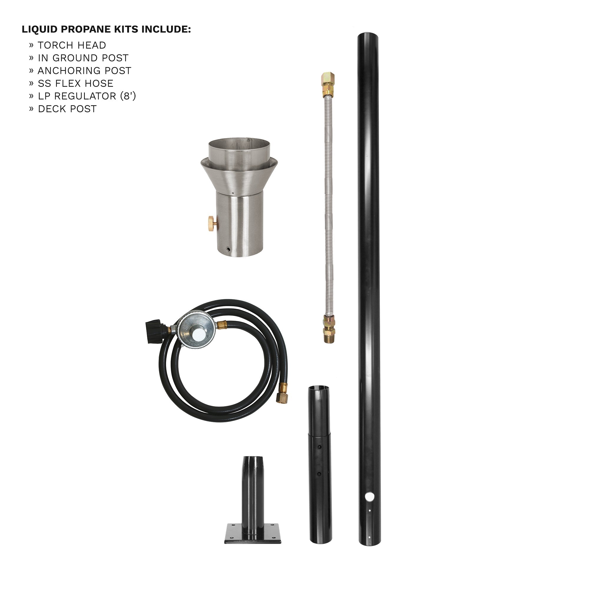 Gothic Original Fire Torch & Post Kit - OPT-TPK11