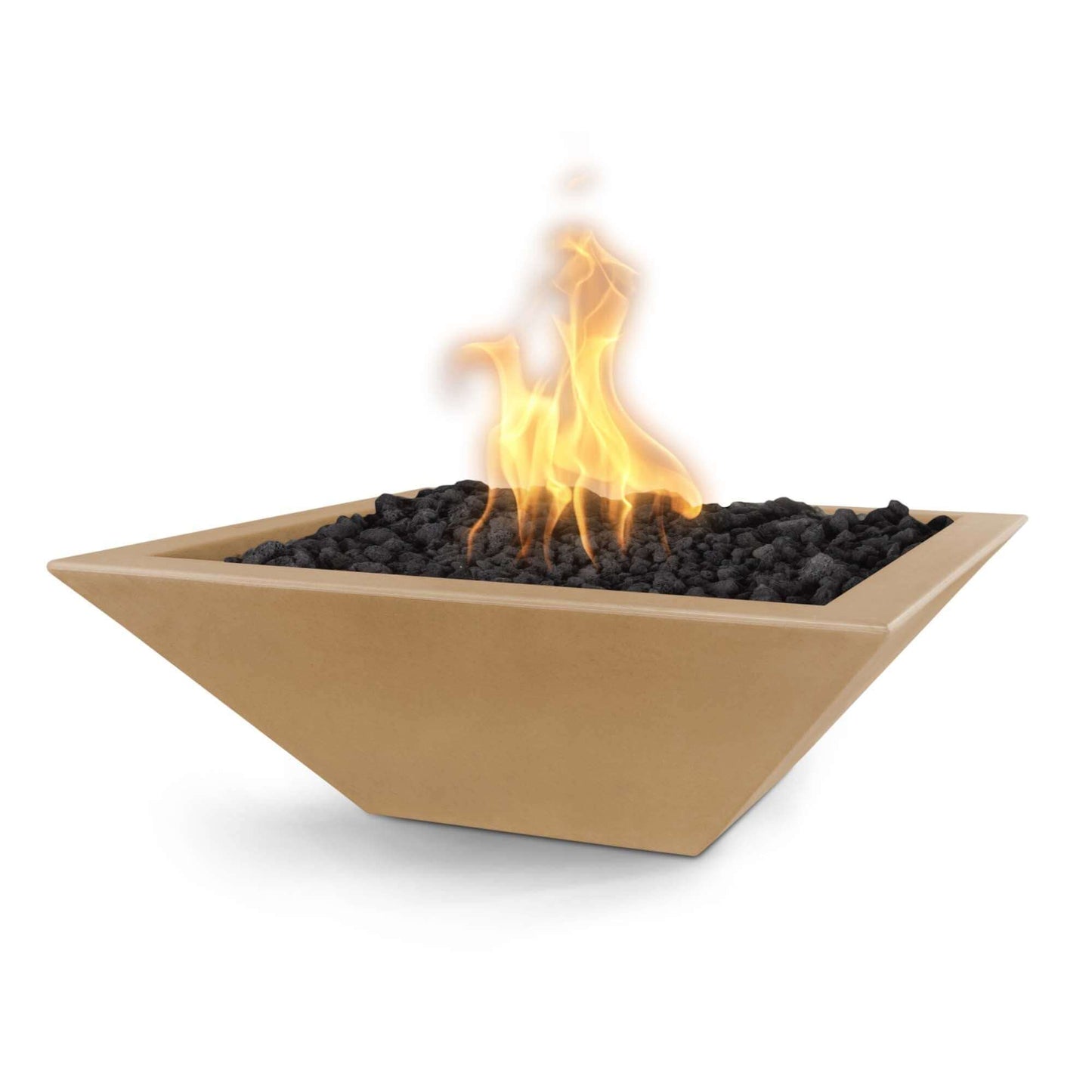 Maya 36-Inch Square Concrete Fire Bowl - OPT-36SFO