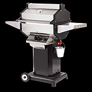 Phoenix Grills - Stainless Steel Propane Gas Grill Head On Black Aluminum Pedestal Cart - SDBOCP