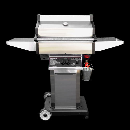 Phoenix Grills - Stainless Steel Natural Gas Grill Head On Stainless Steel Pedestal Cart With Aluminum Base - SDSSOCN