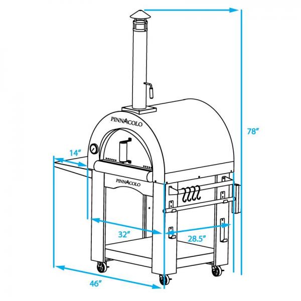 Pinnacolo Premio Wood Fired Outdoor Pizza Oven with Accessories - PPO-1-02