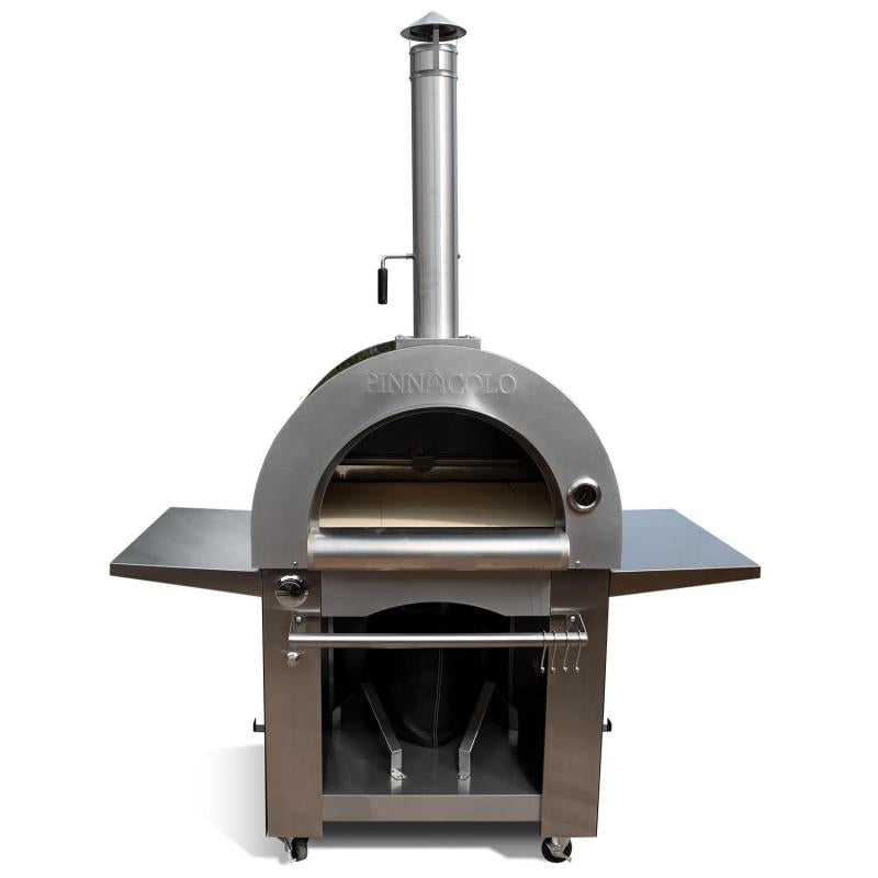 Pinnacolo - Ibrido Hybrid Gas/Wood Oven with Cart, 35,000 btu LP Burner, Includes Premium Accessory Package - PPO-1-03