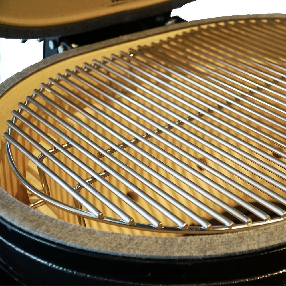 Primo Oval XL 400 Ceramic Kamado Grill With Stainless Steel Grates - PGCXLH