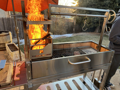 Tagwood BBQ Fully Assembled Argentine Santa Maria Wood Fire & Charcoal Grill - BBQ03SS