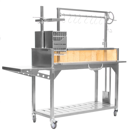 Tagwood BBQ Fully Assembled Argentine Santa Maria Wood Fire & Charcoal Grill - BBQ03SS