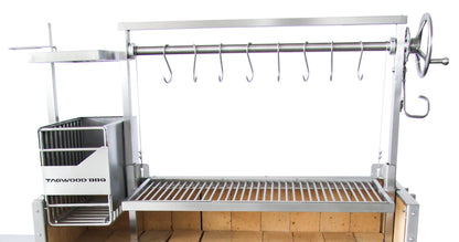 Tagwood BBQ Fully Assembled Argentine Santa Maria Wood Fire & Charcoal Grill - BBQ03SS
