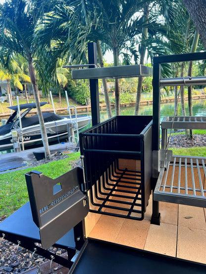 Tagwood BBQ Fully Assembled Black Argentine Santa Maria Wood Fire & Charcoal Grill - BBQ03SIF