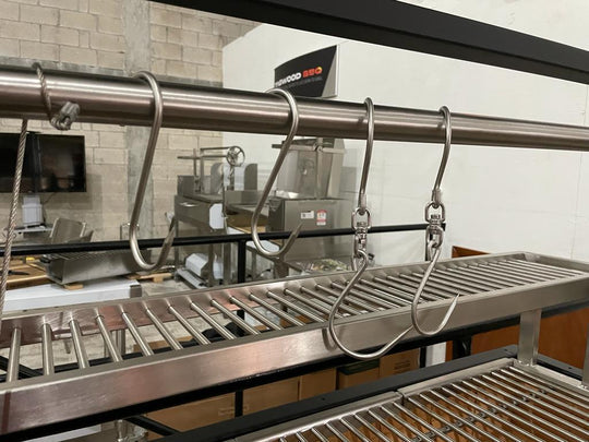 Tagwood BBQ Fully Assembled Black Argentine Santa Maria Wood Fire & Charcoal Grill - BBQ03SIF