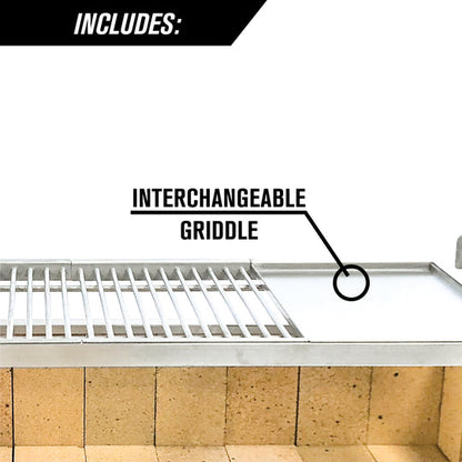 Tagwood BBQ Fully Assembled Argentine Santa Maria Wood Fire & Charcoal Grill with Top Lid - BBQ01SSF