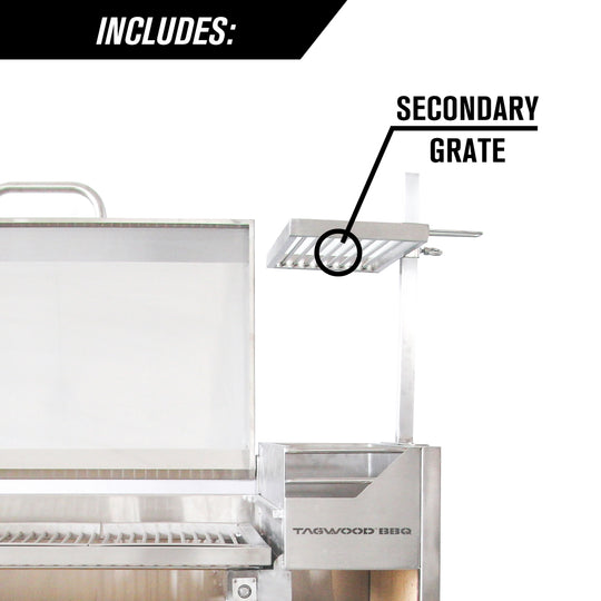 Tagwood BBQ Fully Assembled Argentine Santa Maria Wood Fire & Charcoal Grill with Top Lid - BBQ01SSF