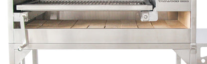 Tagwood BBQ Fully Assembled Argentine Santa Maria Wood Fire & Charcoal Grill with Top Lid - BBQ01SSF