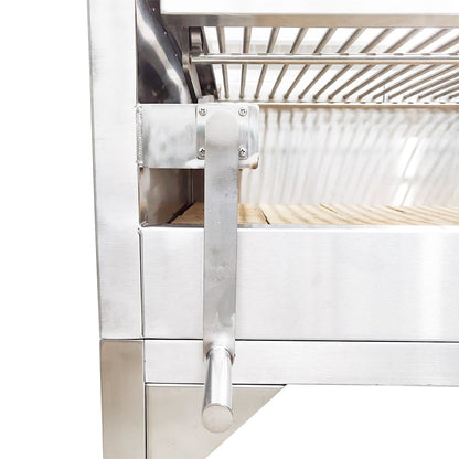 Tagwood BBQ Fully Assembled Argentine Santa Maria Wood Fire & Charcoal Grill with Top Lid - BBQ01SSF