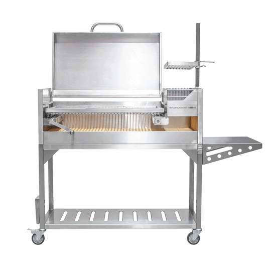 Tagwood BBQ Fully Assembled Argentine Santa Maria Wood Fire & Charcoal Grill with Top Lid - BBQ01SSF
