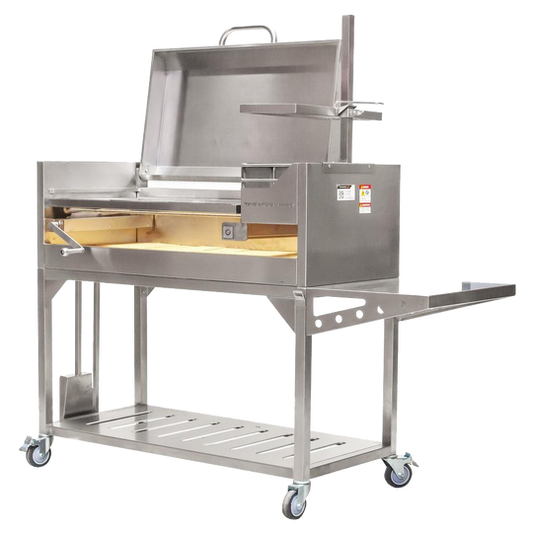 Tagwood BBQ Fully Assembled Argentine Santa Maria Wood Fire & Charcoal Grill with Top Lid - BBQ01SSF