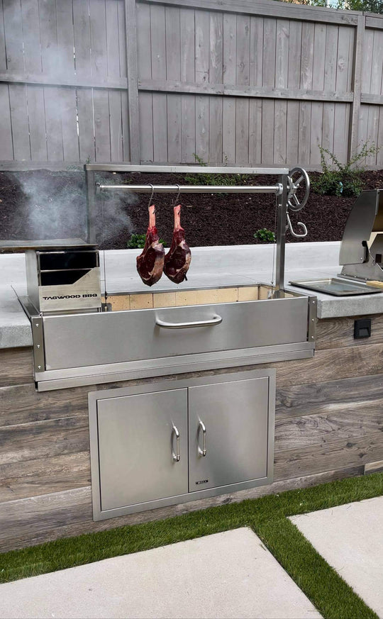 Tagwood BBQ Fully Assembled Built-In Santa Maria Argentine Wood Fire & Charcoal Gaucho Grill - BBQ05SSF