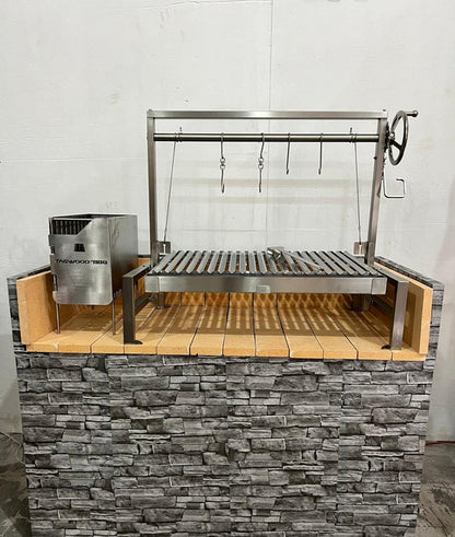 Tagwood BBQ Built-In Argentine Santa Maria Wood Fire & Charcoal Grill - BBQ09SS