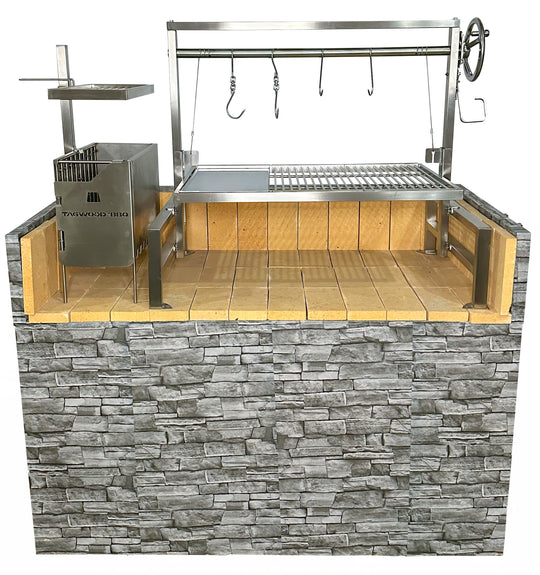 Tagwood BBQ Built-In Argentine Santa Maria Wood Fire & Charcoal Grill - BBQ09SS