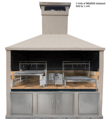 Tagwood BBQ Built-In Argentine Santa Maria Wood Fire & Charcoal Grill - BBQ09SS