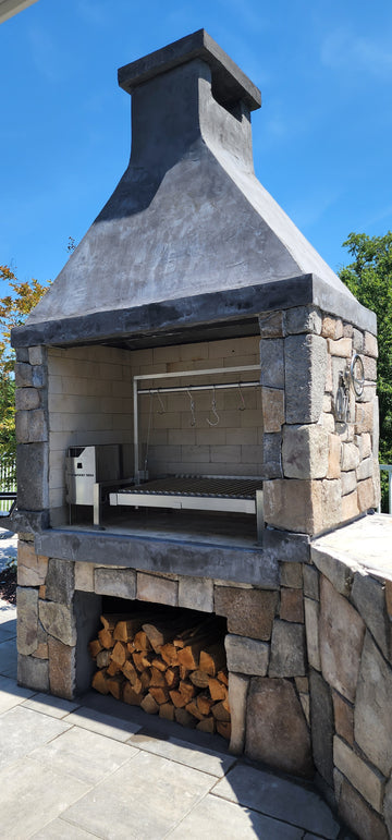 Tagwood BBQ Built-In Argentine Santa Maria Wood Fire & Charcoal Grill - BBQ09SS