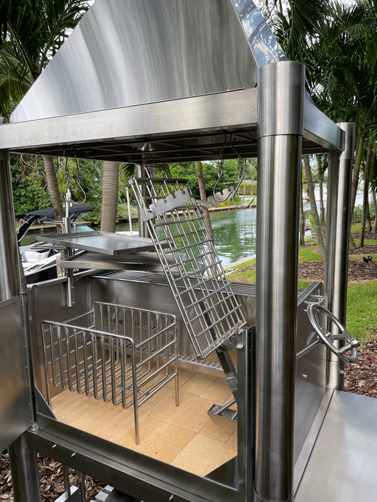 Tagwood BBQ Silver Bullet Argentine Wood Fire & Charcoal Grill - All Stainless Steel - BBQ02SS