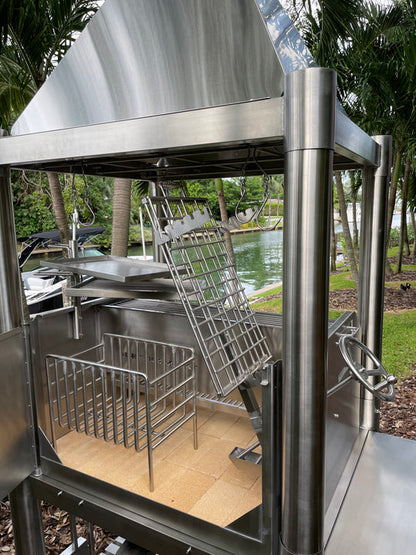 Tagwood BBQ Silver Bullet Argentine Wood Fire & Charcoal Grill - All Stainless Steel - BBQ02SS