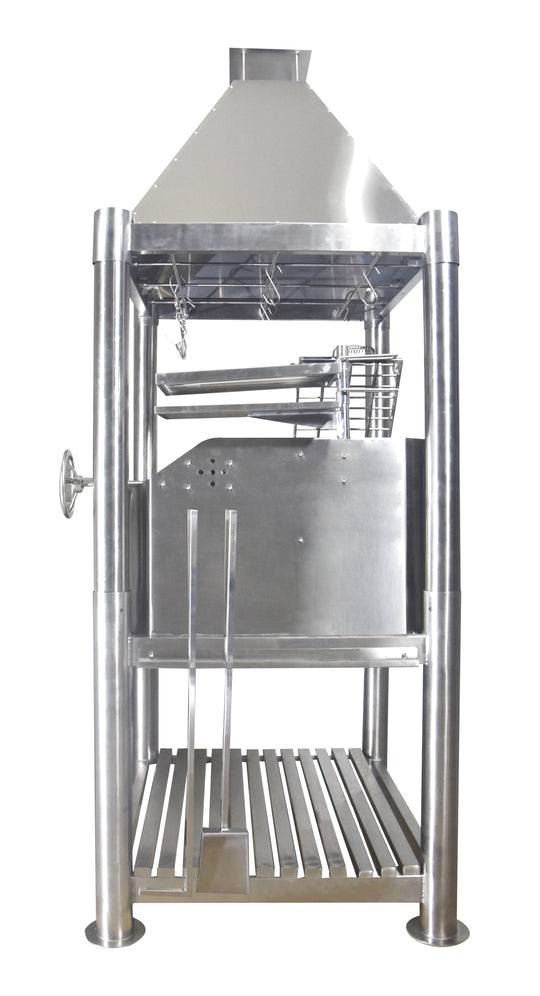 Tagwood BBQ Silver Bullet Argentine Wood Fire & Charcoal Grill - All Stainless Steel - BBQ02SS