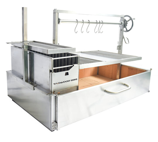 Tagwood BBQ XL Built-In Argentine Santa Maria Wood Fire & Charcoal Grill - BBQ25SS
