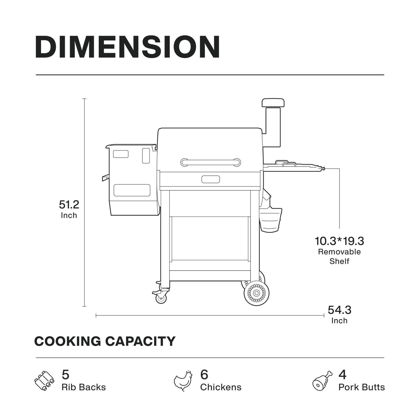 ASMOKE Signature Wood Pellet Grill Smoker AS660