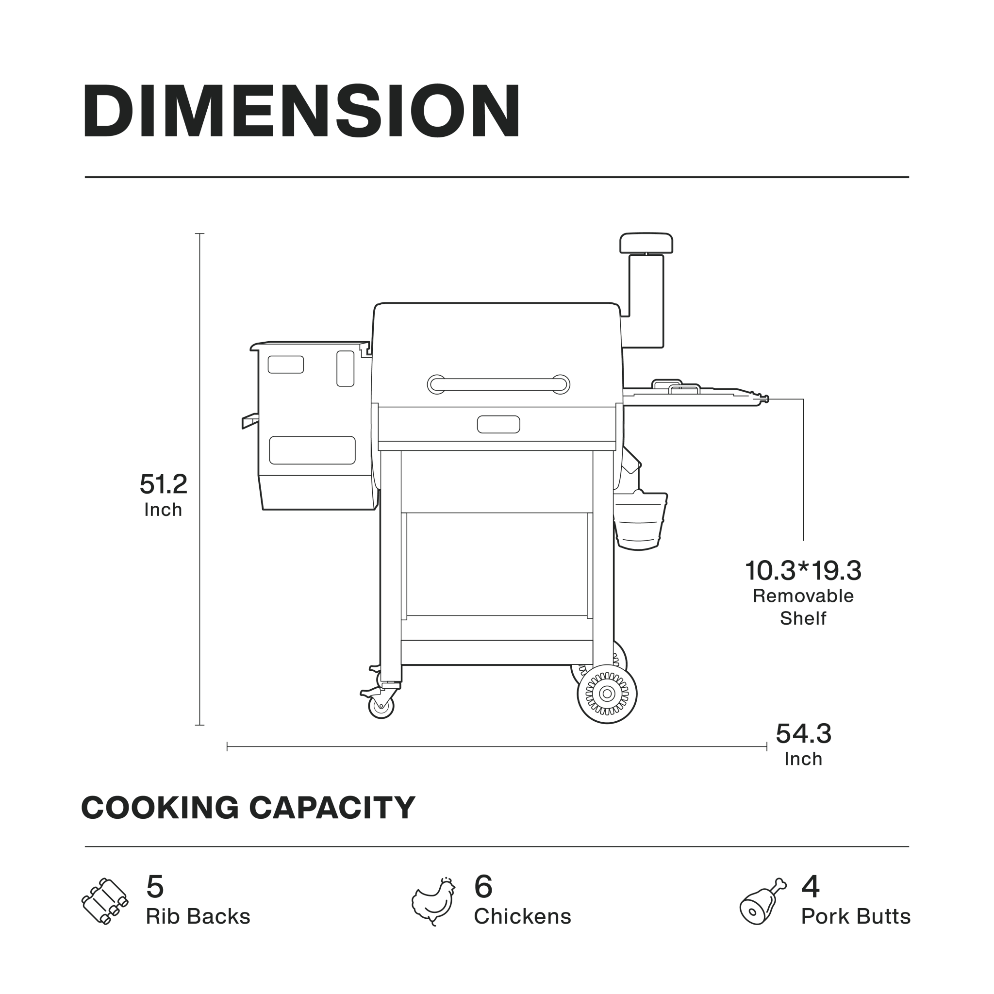 ASMOKE Signature Wood Pellet Grill Smoker AS660