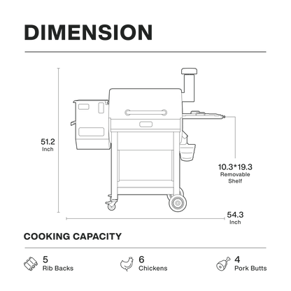 ASMOKE Signature Wood Pellet Grill Smoker AS660