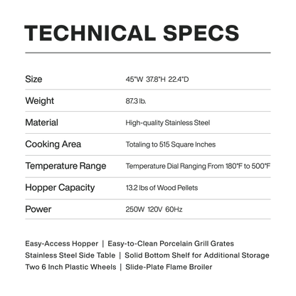 ASMOKE Wood Pellet Grill Smoker AS550 | ASCA ™