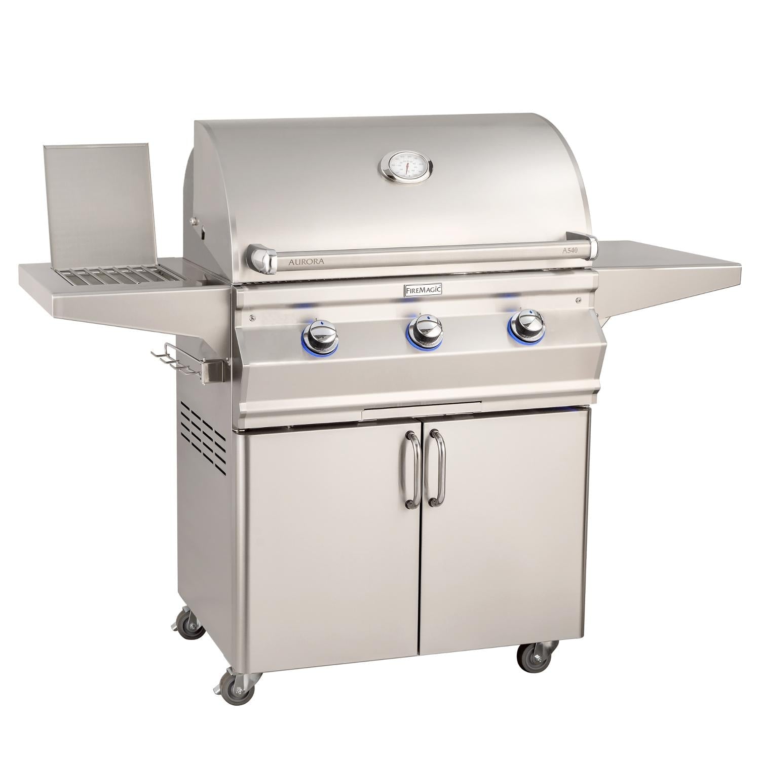 Fire Magic - Aurora A540S 30-Inch Propane Gas Grill With Side Burner And Analog Thermometer - A540S-7EAP-62