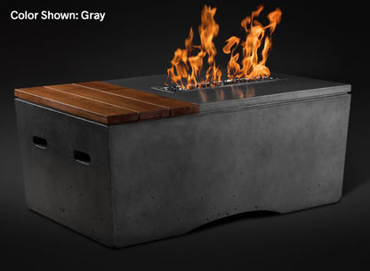 Slick Rock Concrete - Oasis Series 48-Inch Rectangle Fire Table KOF48