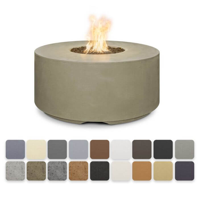 46" Florence Concrete Fire Pit - 20" Tall - OPT-FL4620