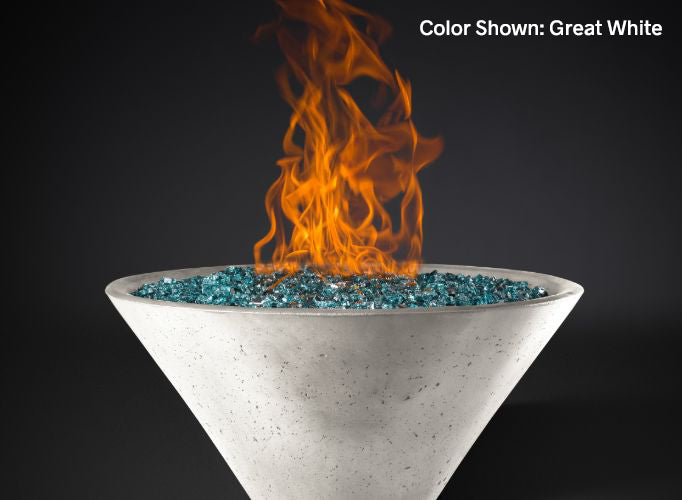 Slick Rock Concrete - RidgeLine Series Conical Fire Bowl - Match Lit