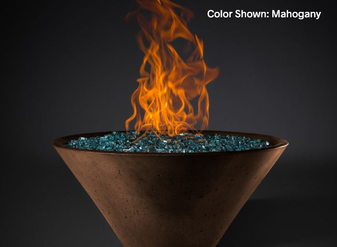 Slick Rock Concrete - RidgeLine Series Conical Fire Bowl - Electronic Ignition