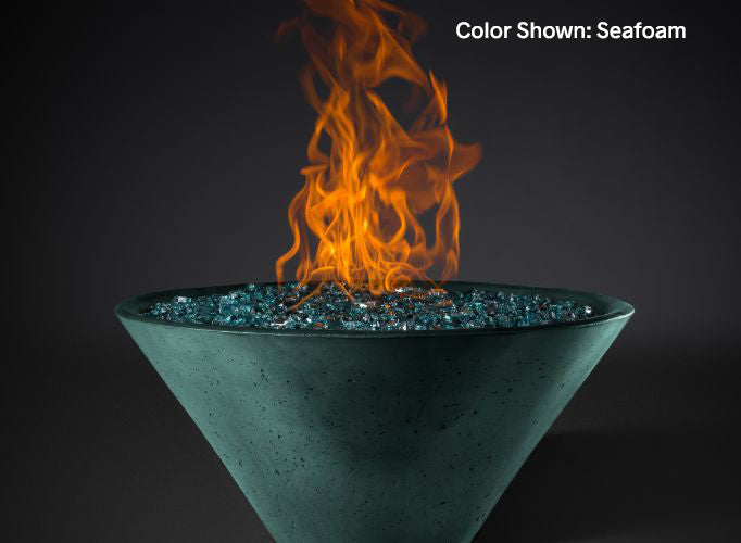 Slick Rock Concrete - RidgeLine Series Conical Fire Bowl - Electronic Ignition