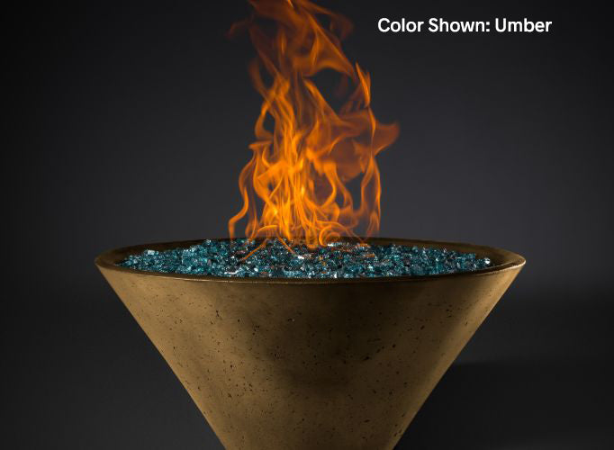 Slick Rock Concrete - RidgeLine Series Conical Fire Bowl - Electronic Ignition