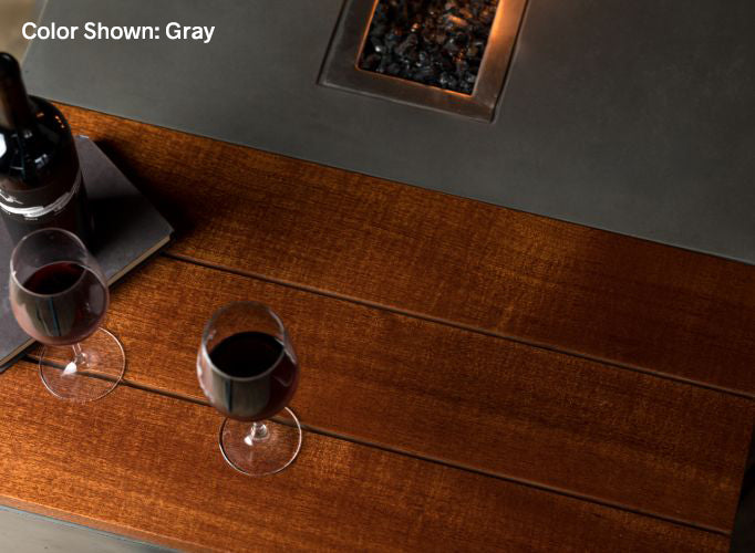 Slick Rock Concrete - Oasis Series 48-Inch Rectangle Fire Table KOF48